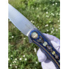 НОВАЯ ГОТИКА коллекционный скаладный нож ручной работы студии KUSTOM KNIVES, Сталь - Damasteel® RWL-34™ 61-62 HRC